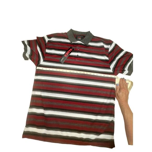 Basics  By Reset Striped Polo Tee Sz XXL NWT - Picture 6 of 7